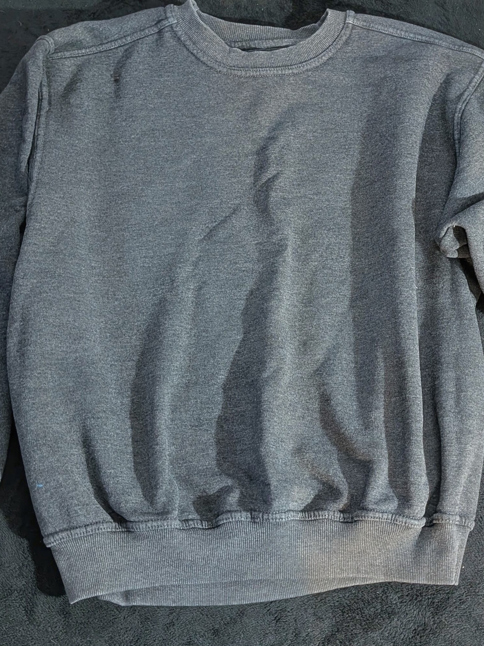 Russell Athletic Vintage-Style Crewneck Sweatshirt in Heather Gray